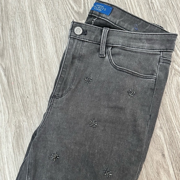 Talbots| Limited Edition Embellished Gray Skinny Jeans - Picture 3 of 8